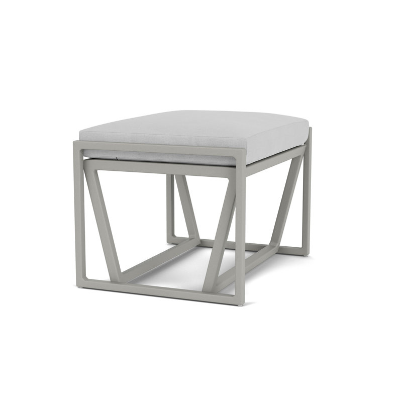 Summit Outdoor Ottoman, Platinum, Sandberg Dove