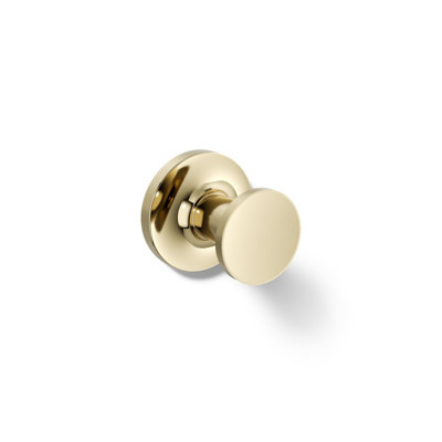 Purist Wall Mounted Round Bathroom Robe Hook, Towel Hook, Clothing Hook