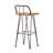 Denali Industial Wood And Metal Barstool