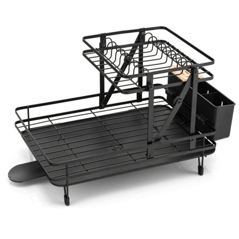 Adjustable Two Tier Dish Rack