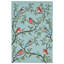 Tapis touffeté à la main en polyester vert / bleu-457349757