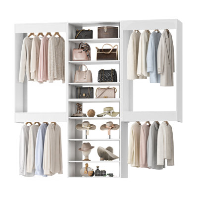 Modular Closet System, Versatile and Customizable Walk-In Design for Efficient Storage and Organization