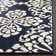 Tapis bleu marine / crème Mannox