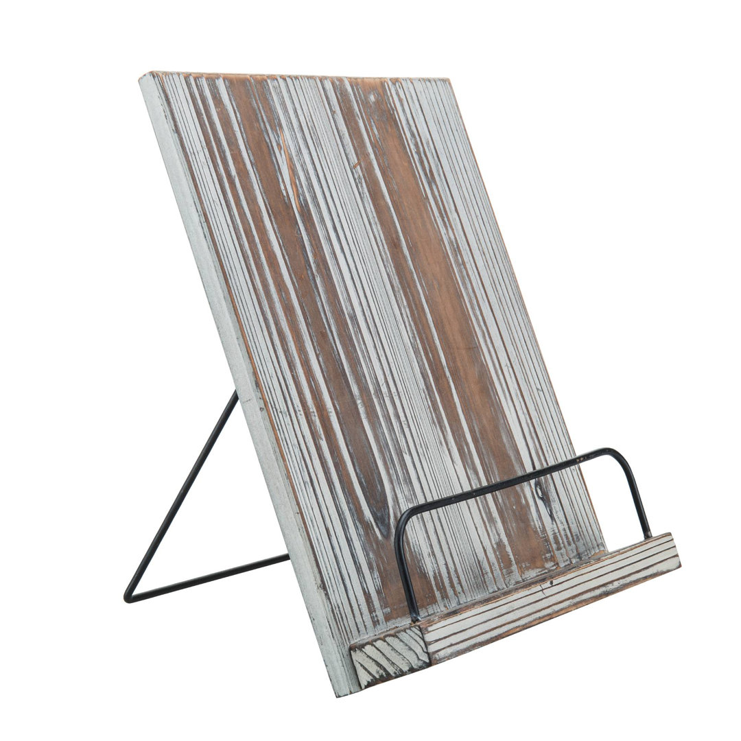 MyGift Solid Wood and Metal Tabletop Reading Book Stand MyGift