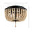Ohlone Farmhouse Wood Beaded/Metal LED Flush Mount-70777068-123703379