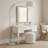 Jamison Chrome Alloy Drum Shade Adjustable Arc Floor Lamp