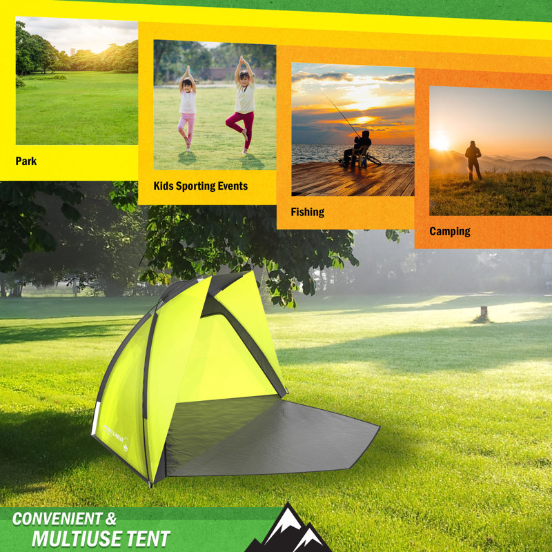 Wakeman Beach Tent and Sun Shelter - Water and Wind-Resistant Shade Canopy for UV Protection - Easy Set-Up Tent with Carry Bag