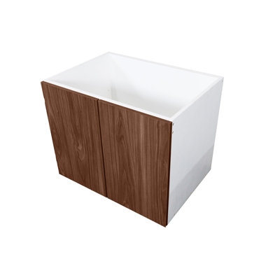 Base de meuble-lavabo flottant 30 po avec deux portes et prêt à assembler