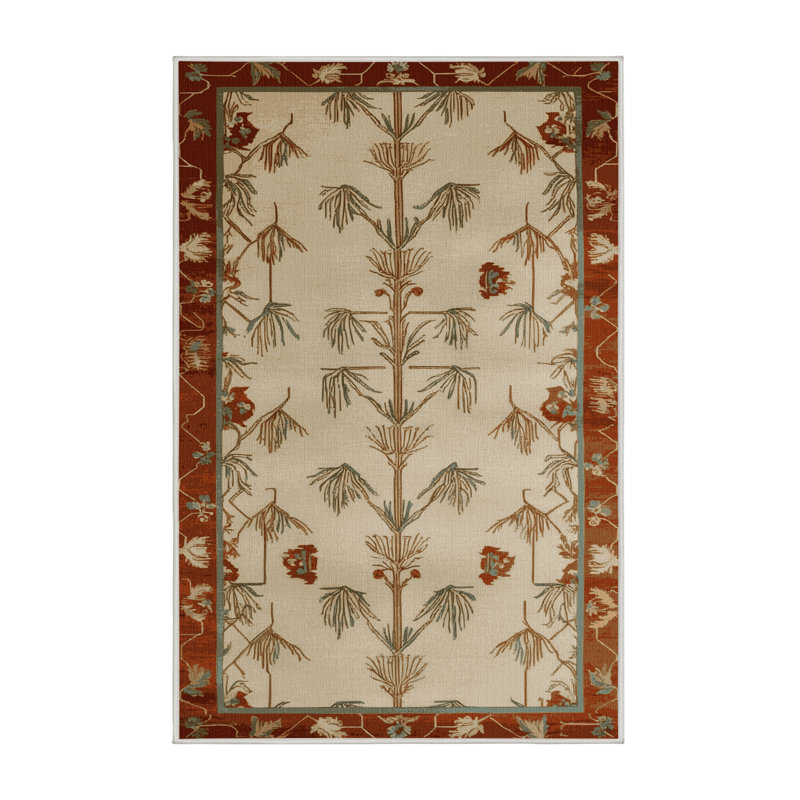 Tapis beige Art Deco lavable à la machine, Tapis de couloir 2 pi x 5 pi