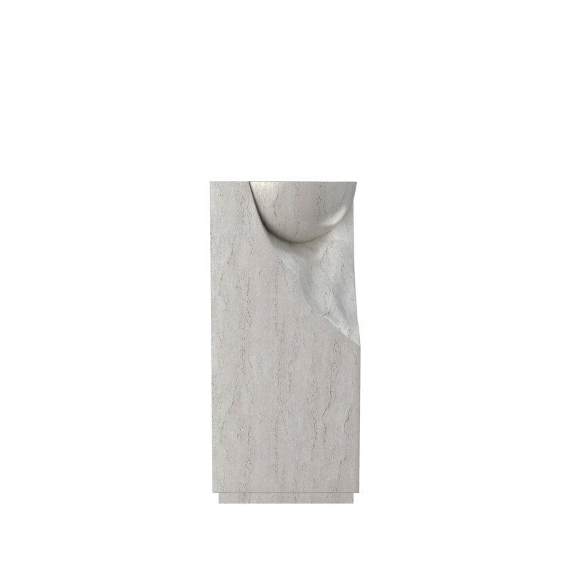 Lavabo de salle de bain sur pied 34 po, cuve à surface solide
