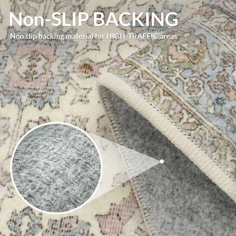 Area Rug, Grey/Beige, Runner 80 x 300 cm