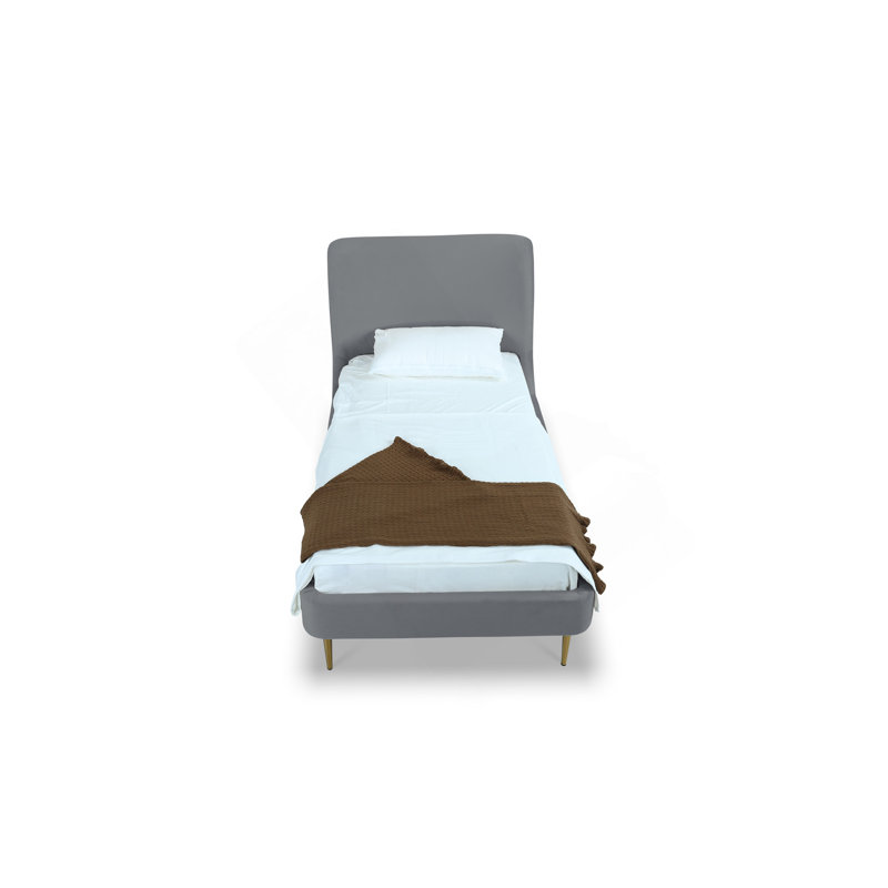 Lit simple en velours Heather