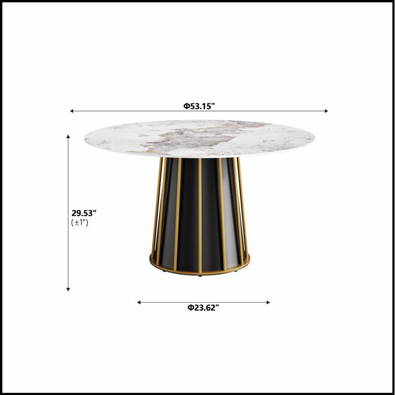 Table de salle à manger moderne en pierre artificielle avec base en fer, six places, durable et élégante pour toute maison