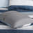 Stripe Comforter Set with Bed Sheets Blue/Grey Queen