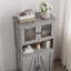 Armoire de rangement de 54 po de hauteur avec portes en verre, armoire autoportante avec tablettes réglables et rangement ouvert-103066807