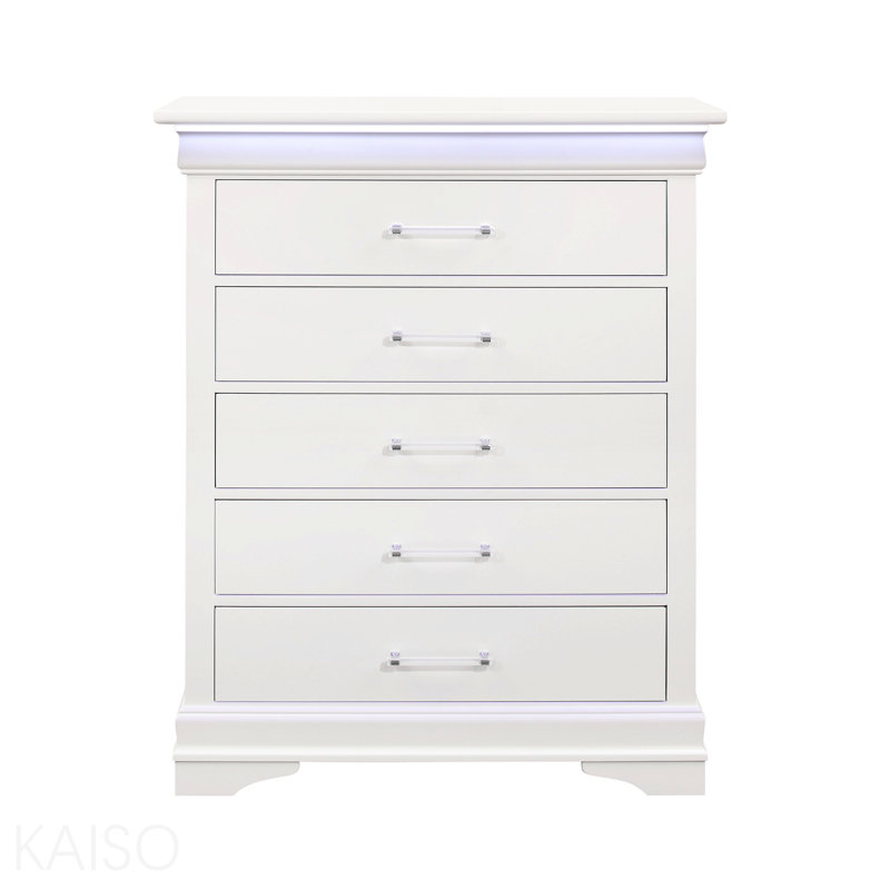 Commode blanche avec DEL, Blanc