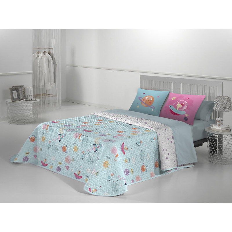 Mosquera Microfibre Quilt, Blue, 270cm W x 270cm L