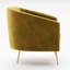 Fauteuil demi-tonneau en velours de 35,8 po Lucciano-1056317011