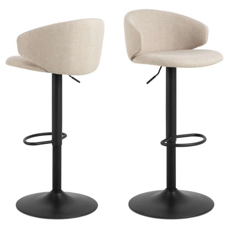 Saaba Swivel Upholstered Adjustable Height Counter Stool