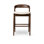 Modern Brazilian Upholstered Stool with Solid Wood Frame