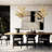 Banana Leaf 9-Light Chandelier - French Gold/Natural Seagrass