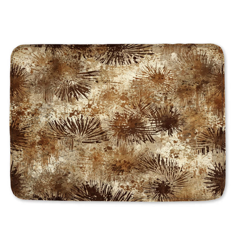 Tapis de bain brun, L 24 po x L 17 po