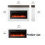 Foyer électrique autoportant de 124 cm avec manteau, insert ultramince de 102 cm, 12 couleurs de flammes DEL, 5 niveaux de luminosité, chauffage de 750 W/1500 W, télécommande, minuterie et protection contre la surchauffe-310564570-310564573