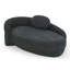 Canapé-lit moderne simple ovale avec dossier intégré, accoudoirs latéraux et coussin, chaise longue compacte pour le salon et la chambre à coucher-133262591