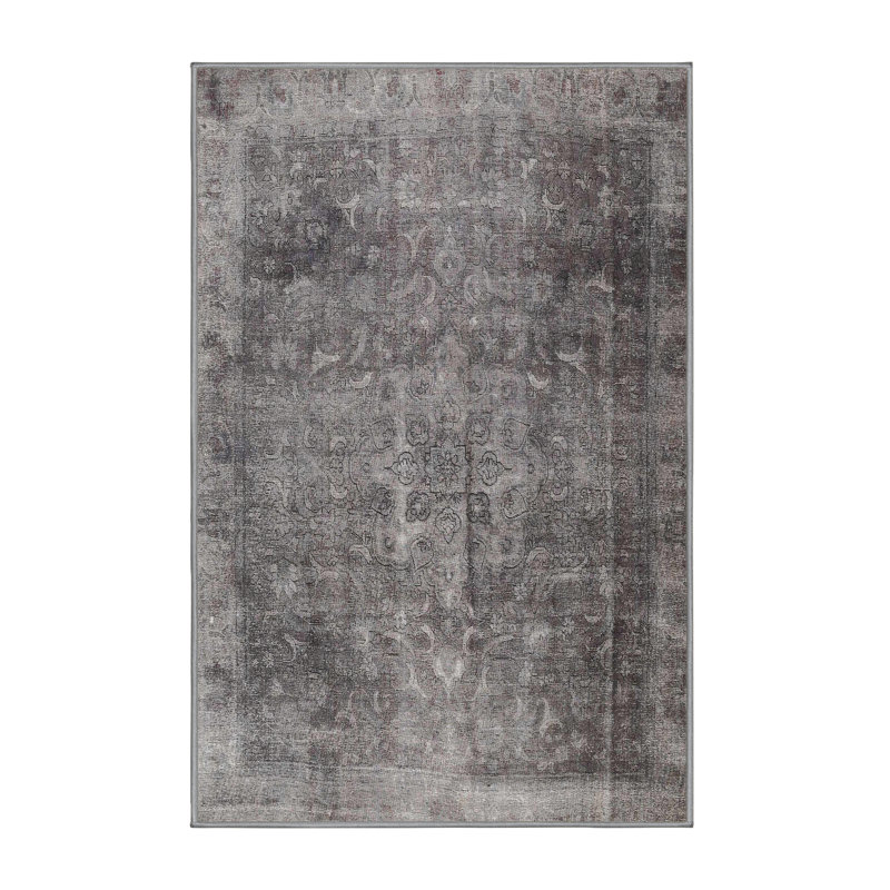 Tapis traditionnel gris Rawe, Rectangle 5 pi x 7 pi