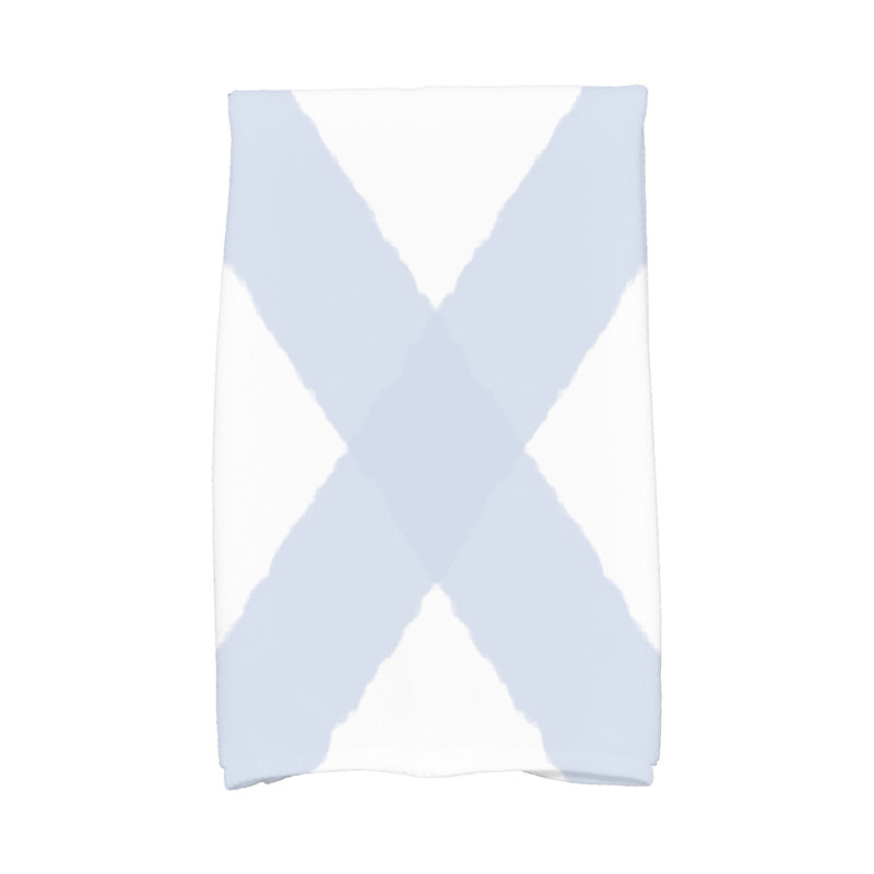 Torchon de cuisine à imprimé géométrique Lingebach X Marks, Bleu