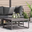Rectangular Metal Outdoor Patio Table - 70 cm W 70 cm D