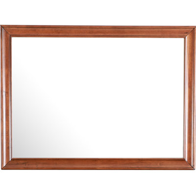 Transitional Oak Mirror - Glory Furniture G8850-m, Low Glass For Transparent Sight, 45x1x33 In, 25 Lb G8850-m Mirror, Crystal Clear Reflections,