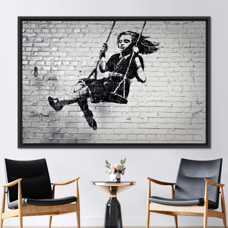 Print on Canvas, 20 cm H x 30 cm W, Black Floater Framed