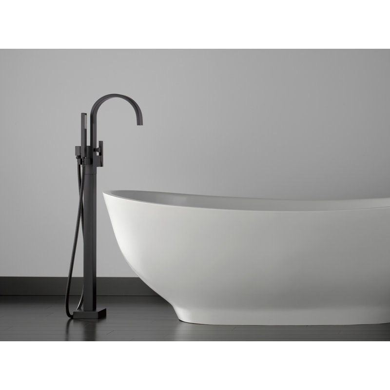 Siderna® Single-Handle Freestanding Tub Filler, Matte Black