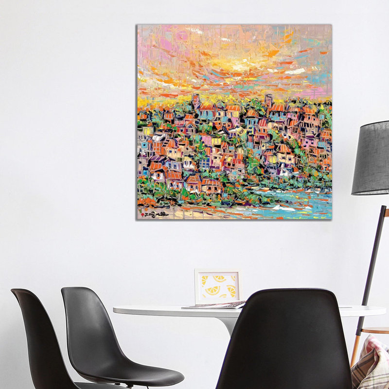 " Sun Coast " by Joachim Mcmillan, No Matte, 37" H x 37" W x 1.5" D, Wrapped Canvas