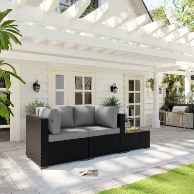 Patio Safo pour 3 personnes avec coussins