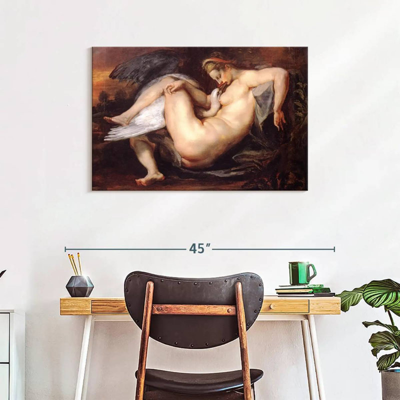 Léda et le cygne - 1601, H 24 po x l 36 po
