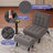  25.98'' Wide Modern Soft Upholstered Accent Chair With Adjustable Backrest And Ottoman-1566653453