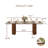 Noaah 71'' Modern Dining Table for 6, Travertine Texture Stone Tabletop, Wood Legs with Solid Wood Veneer-924657656-924657659