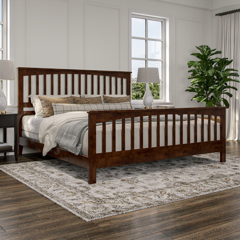 Brooklyn Foundation Bed with Matching Footboard, King, Walnut