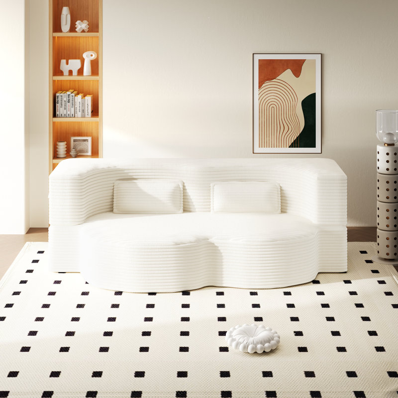 Canapé moderne, Beige/White