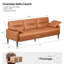 Imelda 83" Faux Leather Square Arm Sofa-339598369