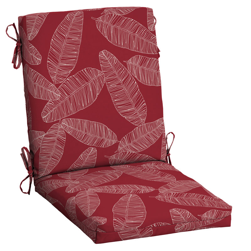 ARDEN Outdoor Lounge Chair 3.5" Cushion, 3.5" H x 20" W x 20" D, Red/White