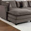 Canapé modulaire moderne à 4 places avec 2 repose-pieds avec coussins de taille, canapé symétrique à 4 places, canapé-lit avec méridienne