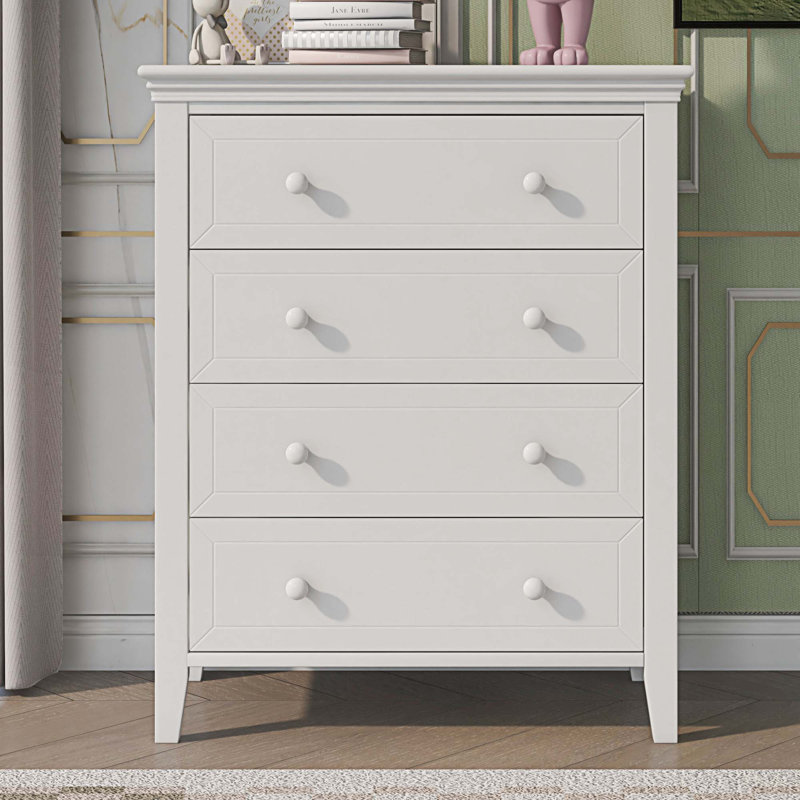 Solid Wood 35.8'' W 4 - Drawer Dresser