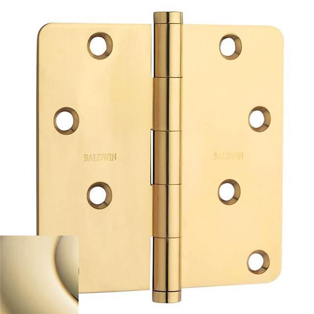 Lifetime Polished Brass 4" x 4" Traditional Cabinet Hinge