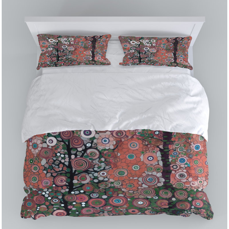 Floral Duvet Cover, King Duvet Cover + 2 King Shams