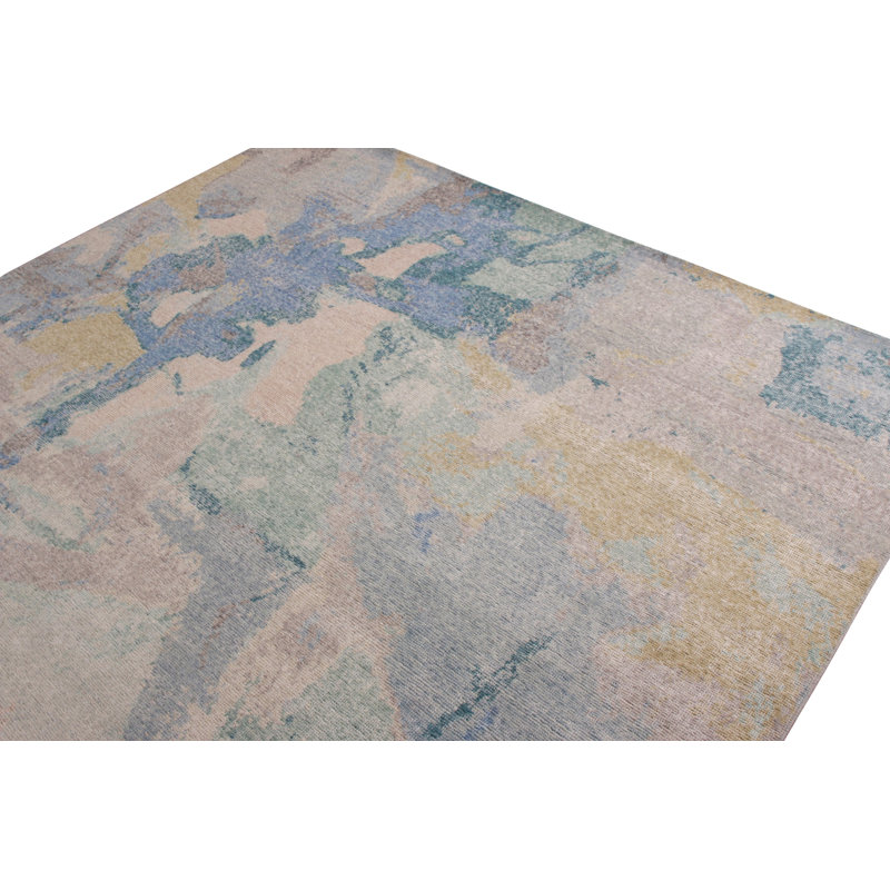 Distressed Homage Handmade Kilim Wool Abstract Area Rug, Rectangle 10' x 14'