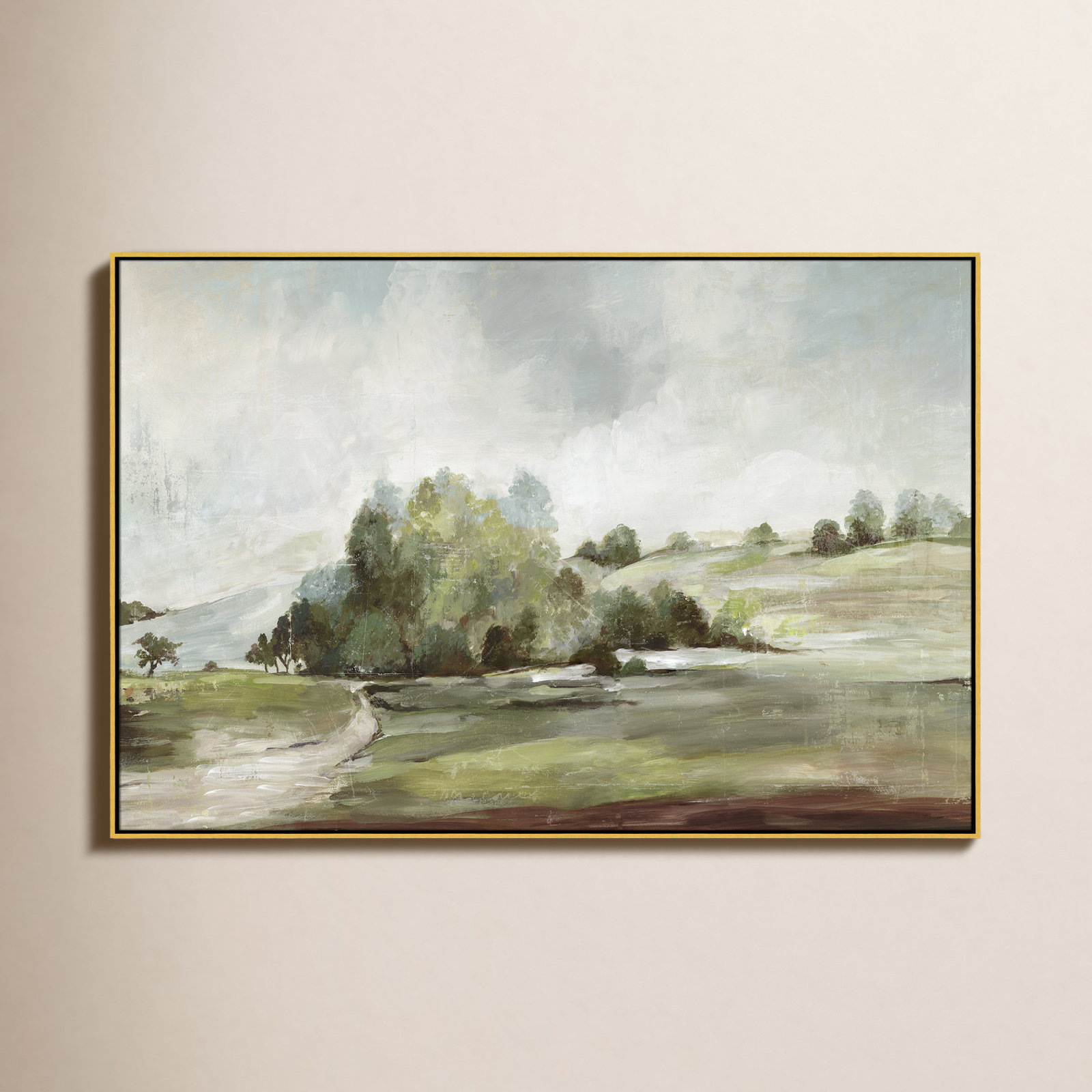 Concorde "Green Country Road" Print, 41.5" H x 61.5" W, Gold