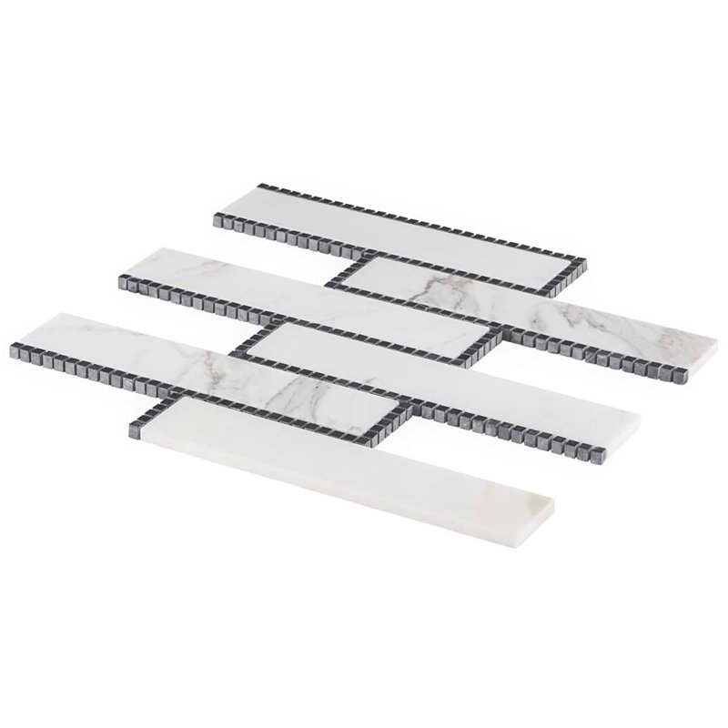 The New Palm Beach By Krista Watterworth Brick White Polished Marble Mosaic